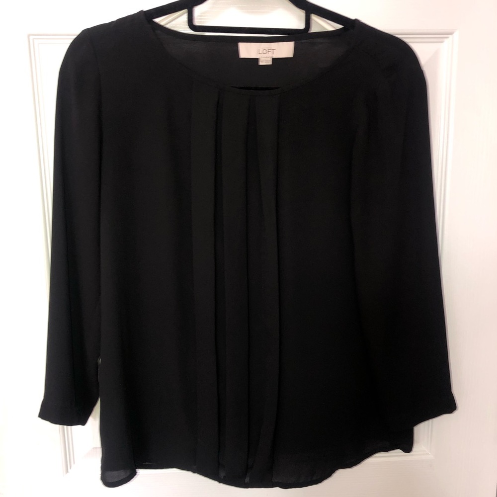 Loft Black blouse size XS